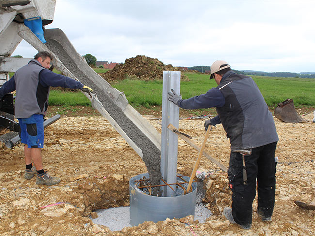 Einzelfundament als Bohrfundament