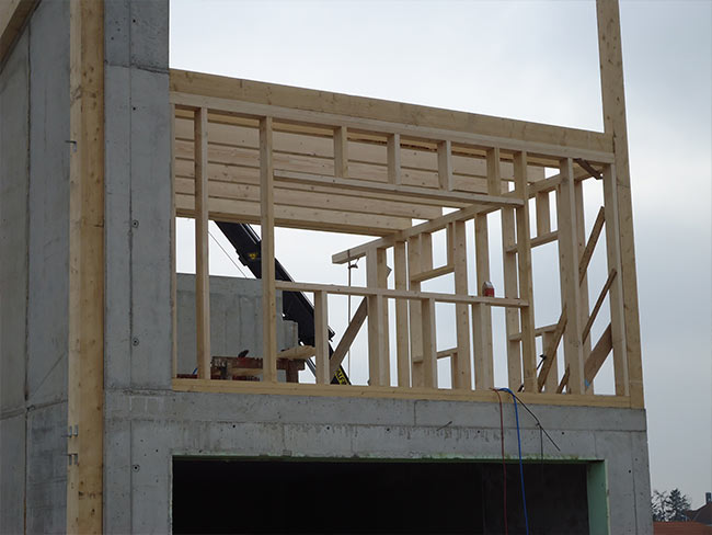 Betonwände als Brandwand