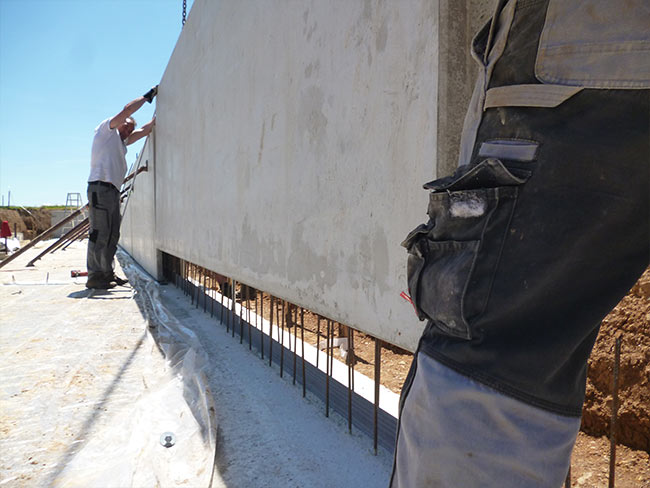 Montage Fertigteilwand