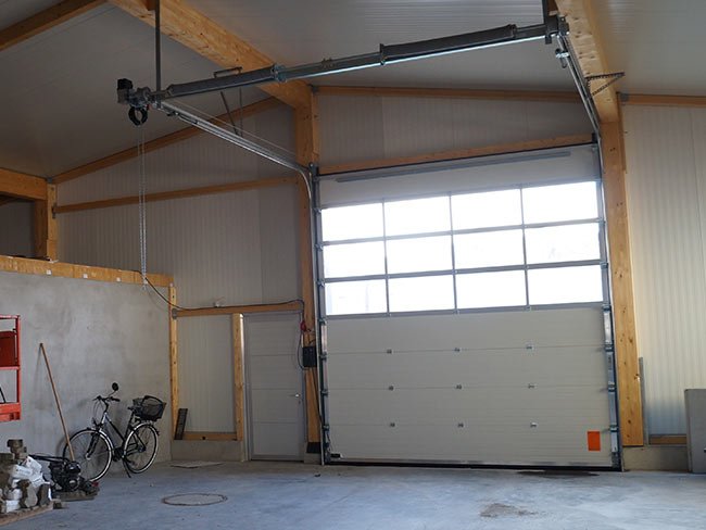 Sektionaltor mit 90° Umlenkung